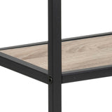 Metal Wall Shelf Wide in Black With 3 Additional Shelves - Seaford
