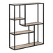 Metal Wall Shelf Wide in Black With 3 Additional Shelves - Seaford