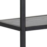 Metal Wall Shelf Wide in Black With 3 Additional Shelves - Seaford