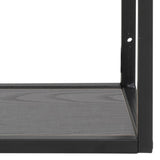 Metal Wall Shelf Wide in Black With 3 Additional Shelves - Seaford