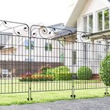 Metal Wire Landscape Flower Bed Border Edging Garden Fence Panels 352cm Wide in Set Of 4 - Velmora