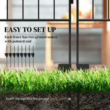 Metal Wire Landscape Flower Bed Border Edging Garden Fence Panels 352cm Wide in Set Of 4 - Velmora