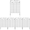 Metal Wire Landscape Flower Bed Border Edging Garden Fence Panels 352cm Wide in Set Of 4 - Velmora