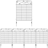 Metal Wire Landscape Flower Bed Border Edging Garden Fence Panels 352cm Wide in Set Of 4 - Velmora