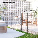 Metal Wire Landscape Flower Bed Border Edging Garden Fence Panels 381cm Wide in Set Of 8 - Velmora