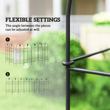 Metal Wire Landscape Flower Bed Border Edging Garden Fence Panels 381cm Wide in Set Of 8 - Velmora