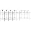 Metal Wire Landscape Flower Bed Border Edging Garden Fence Panels 381cm Wide in Set Of 8 - Velmora