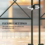 Metal Wire Picket Garden Fence Panels 348cm Wide in Set Of 4 - Velmora