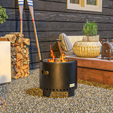 Metal Wood Burning Round Smokeless Fire Pit - Velmora