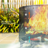 Metal Wood Burning Round Smokeless Fire Pit - Velmora