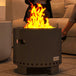 Metal Wood Burning Round Smokeless Fire Pit - Velmora