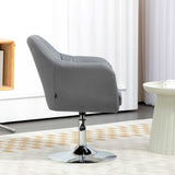 Microfibre Fabric Accent Chair 60cm Wide With Adjustable Height - Velmora