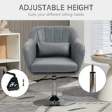 Microfibre Fabric Accent Chair 60cm Wide With Adjustable Height - Velmora