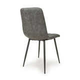 Microfibre Fabric Dining Chairs in Set Of 4 - Lisbon