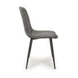 Microfibre Fabric Dining Chairs in Set Of 4 - Lisbon