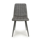 Microfibre Fabric Dining Chairs in Set Of 4 - Lisbon