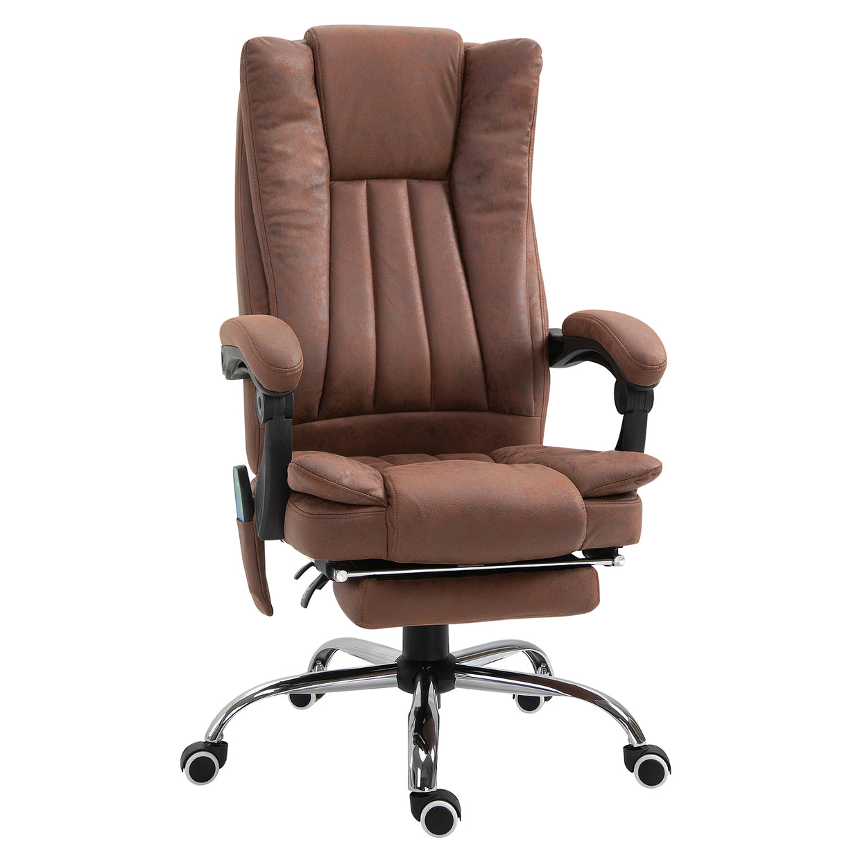 Microfibre Fabric Home And Office Chair 62cm Wide With Footrest - Velmora