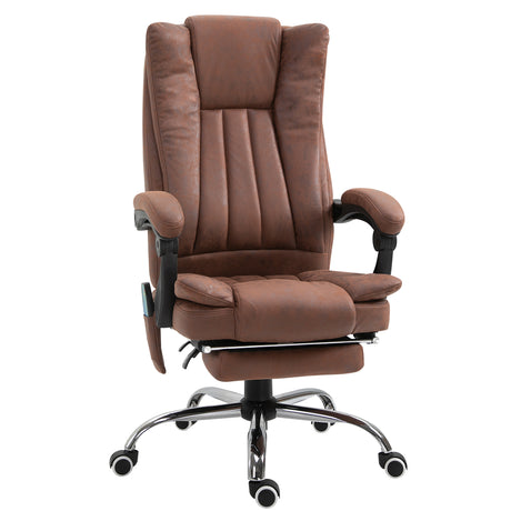 Microfibre Fabric Home And Office Chair 62cm Wide With Footrest - Velmora