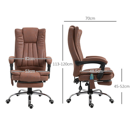 Microfibre Fabric Home And Office Chair 62cm Wide With Footrest - Velmora