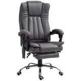 Microfibre Fabric Home And Office Chair 62cm Wide With Footrest - Velmora