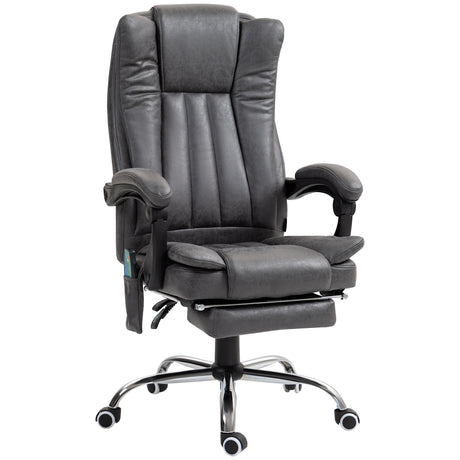 Microfibre Fabric Home And Office Chair 62cm Wide With Footrest - Velmora