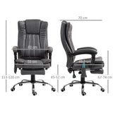 Microfibre Fabric Home And Office Chair 62cm Wide With Footrest - Velmora