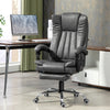 Microfibre Fabric Home And Office Chair 62cm Wide With Footrest - Velmora