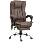Microfibre Fabric Home And Office Chair 62cm Wide With Footrest - Velmora