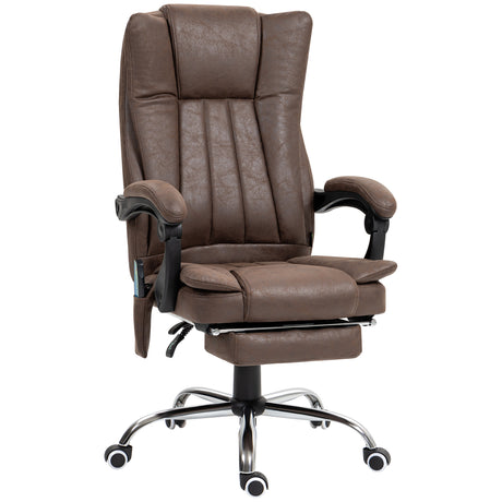 Microfibre Fabric Home And Office Chair 62cm Wide With Footrest - Velmora