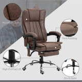 Microfibre Fabric Home And Office Chair 62cm Wide With Footrest - Velmora