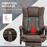 Microfibre Fabric Home And Office Chair 62cm Wide With Footrest - Velmora