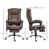 Microfibre Fabric Home And Office Chair 62cm Wide With Footrest - Velmora