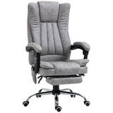 Microfibre Fabric Home And Office Chair 62cm Wide With Footrest - Velmora