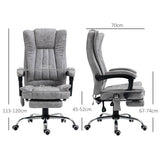 Microfibre Fabric Home And Office Chair 62cm Wide With Footrest - Velmora