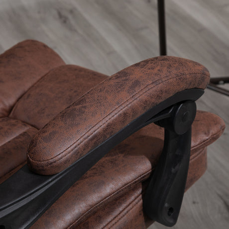 Microfibre Fabric Home And Office Chair 70cm Wide With Footrest - Velmora