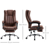 Microfibre Fabric Home And Office Chair 70cm Wide With Footrest - Velmora
