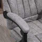 Microfibre Fabric Home And Office Chair 70cm Wide With Footrest - Velmora