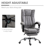 Microfibre Fabric Home And Office Chair 70cm Wide With Footrest - Velmora
