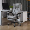 Microfibre Fabric Home And Office Chair 70cm Wide With Footrest - Velmora