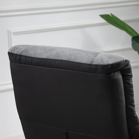Microfibre Fabric Recliner Chair 78cm Wide With Footstool - Velmora