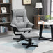 Microfibre Fabric Recliner Chair 78cm Wide With Footstool - Velmora