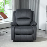 Microfibre Fabric Recliner Chair 87cm Wide With Footrest - Velmora