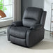 Microfibre Fabric Recliner Chair 87cm Wide With Footrest - Velmora