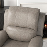 Microfibre Fabric Recliner Chair 87cm Wide With Footrest - Velmora