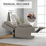 Microfibre Fabric Recliner Chair 87cm Wide With Footrest - Velmora