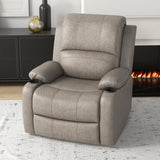 Microfibre Fabric Recliner Chair 87cm Wide With Footrest - Velmora