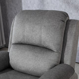 Microfibre Fabric Recliner Chair 87cm Wide With Footrest - Velmora
