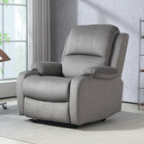 Microfibre Fabric Recliner Chair 87cm Wide With Footrest - Velmora