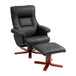 Microfibre Faux Leather Recliner Chair 79cm Wide With Footstool - Velmora