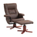 Microfibre Faux Leather Recliner Chair 79cm Wide With Footstool - Velmora